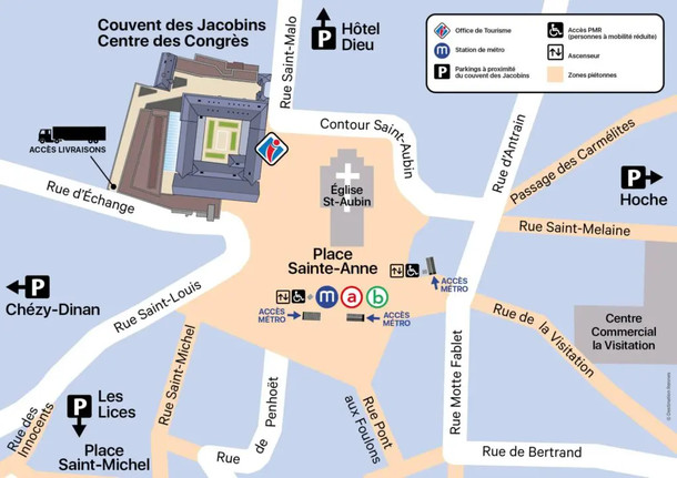 Carte accès Couvent des Jacobins