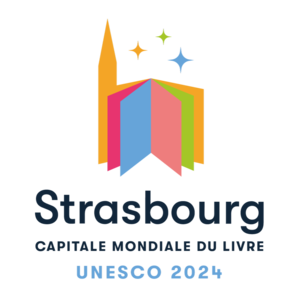 Logo Strasbourg Capitale mondiale du livre UNESCO 2024