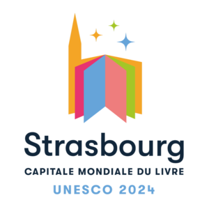 Logo Strasbourg Capitale mondiale du livre UNESCO 2024 Logo Strasbourg Capitale mondiale du livre UNESCO 2024